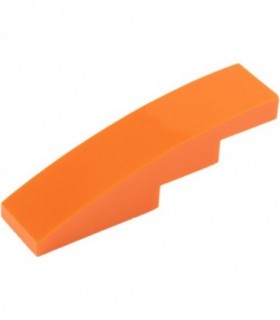 Orange Slope, Curved 4 x 1 No Studs