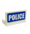 White Panel 1 x 2 x 1 with 'POLICE' White on Blue Pattern (Sticker) - Set 7741