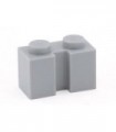Light Bluish Gray Brick, Modified 1 x 2 with Groove