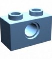 Medium Blue Technic, Brick 1 x 2 with Hole