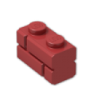 Dark Red Brick, Modified 1 x 2 with Masonry Profile (Brick Profile)
