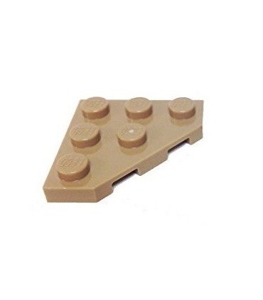Dark Tan Wedge, Plate 3 x 3 Cut Corner