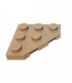 Dark Tan Wedge, Plate 3 x 3 Cut Corner