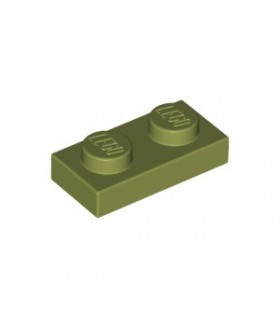 Olive Green Plate 1 x 2