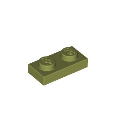 Olive Green Plate 1 x 2