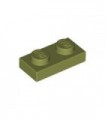 Olive Green Plate 1 x 2