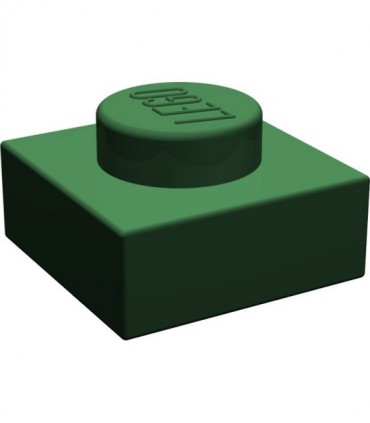 Dark Green Plate 1 x 1