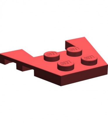 Dark Red Wedge, Plate 3 x 4 with Stud Notches