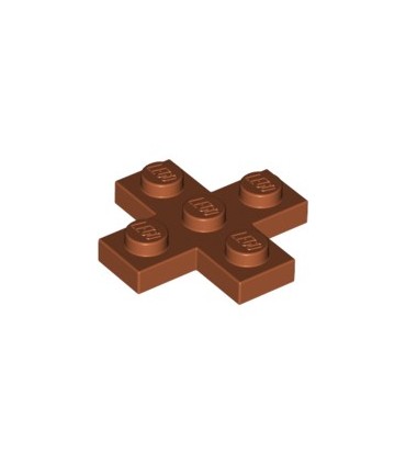 Reddish Brown Plate 3 x 3 Cross