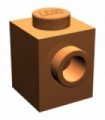 Dark Orange Brick, Modified 1 x 1 with Stud on 1 Side