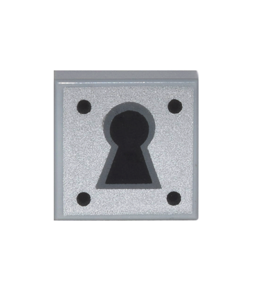 Light Bluish Gray Tile 1 x 1 with Keyhole Pattern