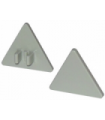 Light Bluish Gray Road Sign Clip-on 2 x 2 Triangle