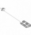 Trans-Clear Bar 12L with 1 x 2 Plate End Hollow Studs and 1 x 1 Round Plate End