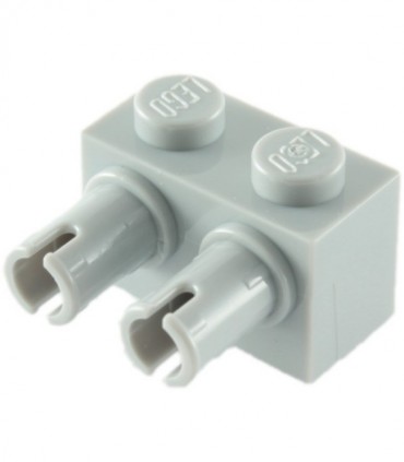 Light Bluish Gray Brick, Modified 1 x 2 with 2 Pins