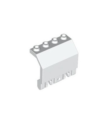 White Hinge Panel 2 x 4 x 3 1/3 Locking Dual 2 Fingers