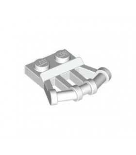 White Plate, Modified 1 x 2 with Angled Handles on Side