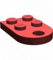 Dark Red Plate, Modified 3 x 2 with Hole