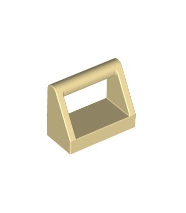 Tan Tile, Modified 1 x 2 with Handle