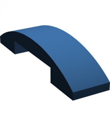 Dark Blue Slope, Curved 4 x 1 Double No Studs
