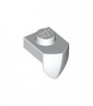White Plate, Modified 1 x 1 with Tooth Vertical