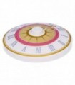 White Dish 4 x 4 Inverted (Radar) with Clock Face with Roman Numerals Pattern