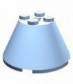Bright Light Blue Cone 4 x 4 x 2 with Axle Hole