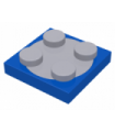 Blue Turntable 2 x 2 Plate, Complete Assembly with Light Bluish Gray Top