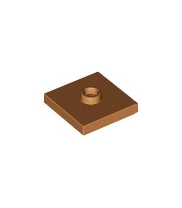 Medium Nougat Plate, Modified 2 x 2 with Groove and 1 Stud in Center (Jumper)