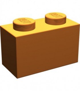 Medium Nougat Brick 1 x 2