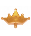 Pearl Gold Minifig, Crown Tiara, 5 Points, Rounded Ends