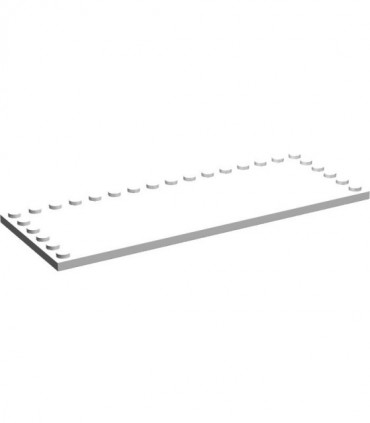 White Tile, Modified 6 x 16 with Studs on Edges