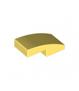 Bright Light Yellow Slope, Curved 2 x 1 No Studs