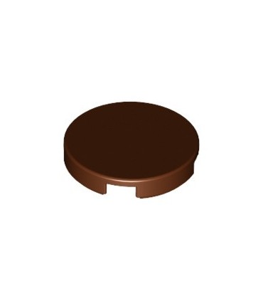Reddish Brown Tile, Round 2 x 2 with Bottom Stud Holder