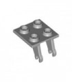 Light Bluish Gray Plate, Modified 2 x 2 Thin with Plane Single Wheel Holder