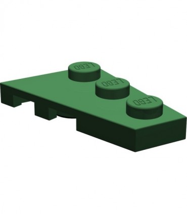 Dark Green Wedge, Plate 3 x 2 Right