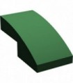Dark Green Slope, Curved 2 x 1 No Studs