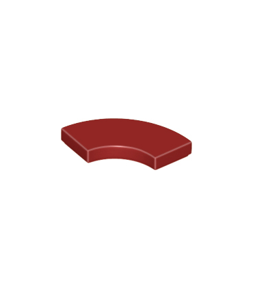 Dark Red Tile, Round Corner 2 x 2 Macaroni