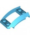 Medium Azure Wedge 4 x 3 Open with Cutout and 4 Studs