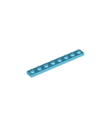 Medium Azure Plate 1 x 8