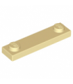 Tan Plate, Modified 1 x 4 with 2 Studs with Groove