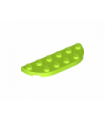 Lime Plate, Round Corner 2 x 6 Double
