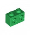 Green Brick, Modified 1 x 2 with Studs on 1 Side