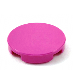 Dark Pink Tile, Round 2 x 2 with Bottom Stud Holder