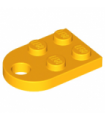 Bright Light Orange Plate, Modified 3 x 2 with Hole