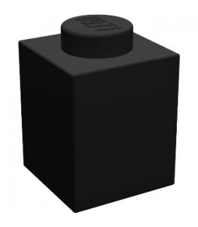 Black Brick 1 x 1