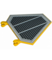 Yellow Flag 5 x 6 Hexagonal with SW Black Grille Pattern (Sticker)