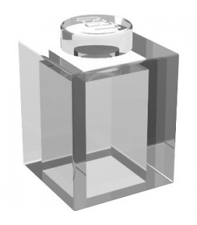 Trans-Clear Brick 1 x 1