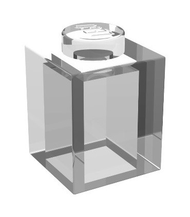 Trans-Clear Brick 1 x 1