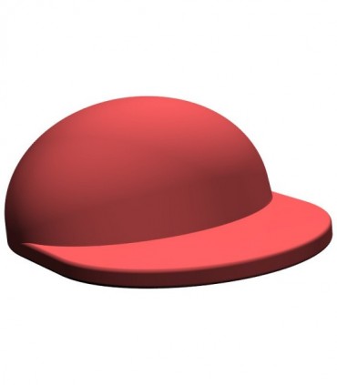 Dark Red Minifig, Headgear Cap - Short Curved Bill