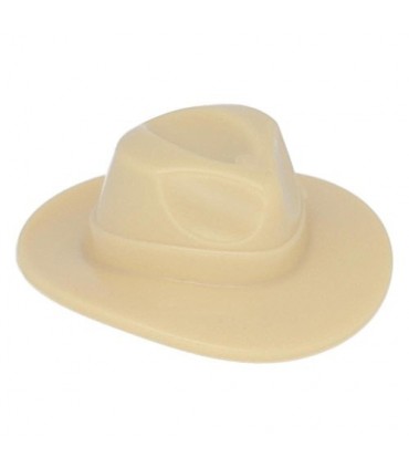 Tan Minifig, Headgear Hat, Wide Brim Outback Style (Fedora)